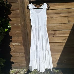 Antica Sartoria White Linen Maxi Dress
